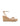 Women's TAN leather espadrille style roped wedge 