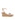 Women's TAN leather espadrille style roped wedge 