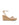 Women's TAN leather espadrille style roped wedge 