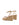 Women's TAN leather espadrille style roped wedge 