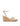 Women's gold metallic leather espadrille style roped wedge 