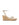 Women's gold metallic leather espadrille style roped wedge 