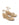 Women's gold metallic leather espadrille style roped wedge 