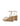 Women's gold metallic leather espadrille style roped wedge 