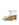 Women's gold metallic leather espadrille style roped wedge 