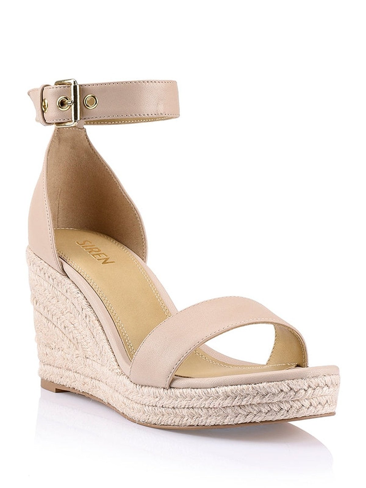 Reign II Wedge Sandals - Nude Leather