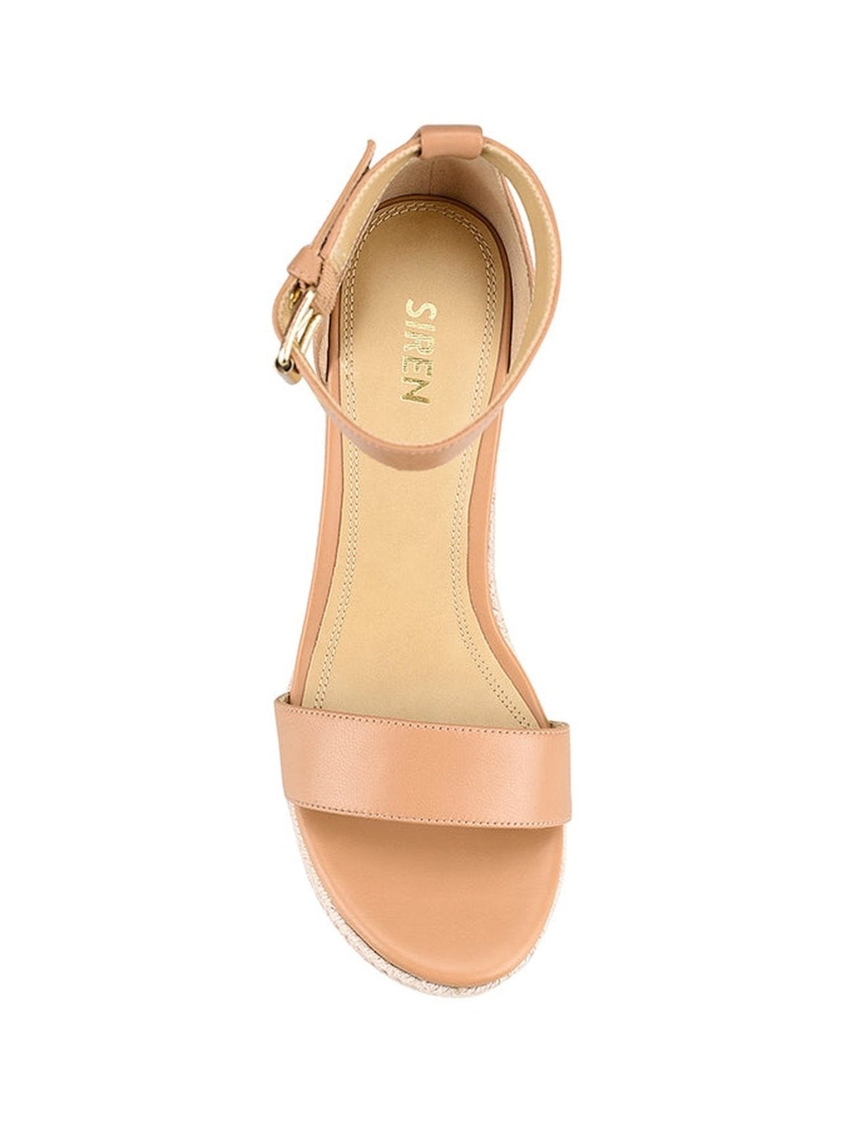 Reign II Wedge Sandals Soft Tan Leather Siren Shoes