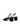 Women's black patent leather block heel slingbacks