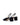 Women's black patent leather block heel slingbacks