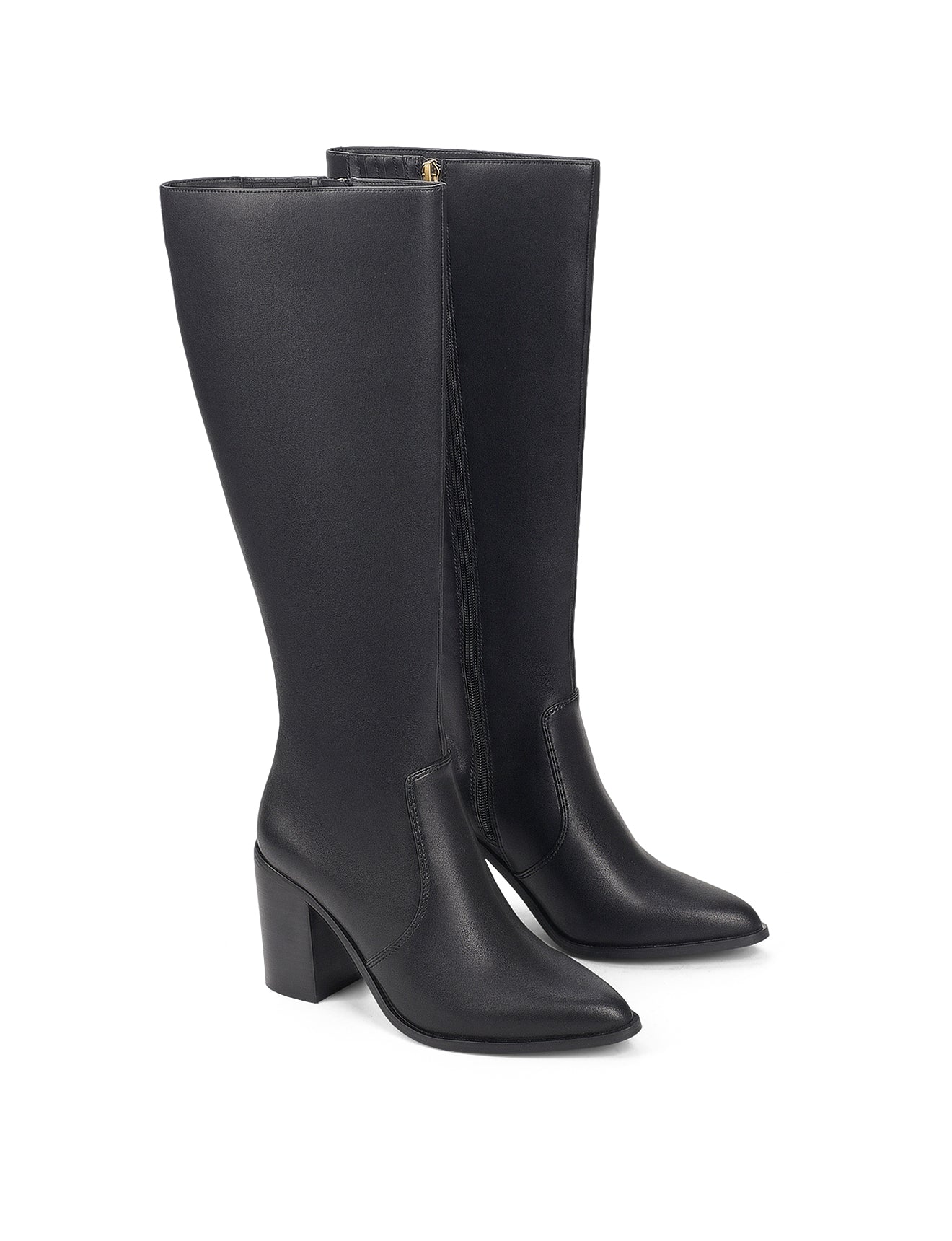 Rizzo Long Boots - Black Leather – Siren Shoes