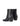 Women's premium leather ankle boot in black, inspired by cowboy western boots, with structural block heel and pointed toe