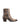 Women's premium leather ankle boot in brown snake print, inspired by cowboy western boots, with structural block heel and pointed toe