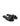 Mena Flat Slides - Black Leather