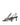 Women's black leather strappy thong kitten heel