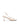Women's white leather strappy thong kitten heel