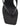 Women's heeled thong sandal with modern square toe, flared kitten heel finished in black leather