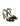 Ruth Heeled Sandals - Black Hi-Shine Leather