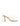 Women's nude beige leather strappy mule with stiletto heel and clear vinylite upper