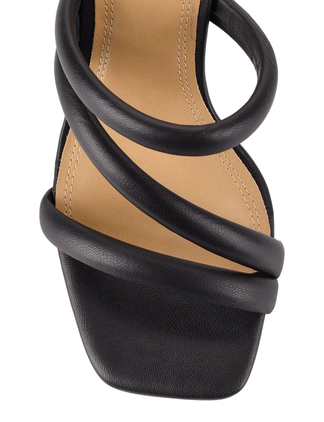 Spence Heeled Sandals Black Leather Siren Shoes