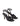 Women's black satin strappy stiletto heel