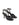 Women's black satin strappy stiletto heel