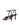 Women's black satin strappy stiletto heel