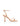 Women's nude leather high heel stiletto sandal