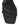 Women's black leather block heel strappy sandal with buckle fastening