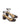 Women's chocolate brown leather block heel strappy sandal with buckle fastening