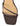 Women's chocolate brown leather block heel strappy sandal with buckle fastening