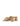 Women's woven raffia block heel mule with gold metallic toe ring
