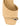 Women's woven raffia block heel mule with gold metallic toe ring