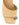 Women's woven raffia block heel mule with gold metallic toe ring