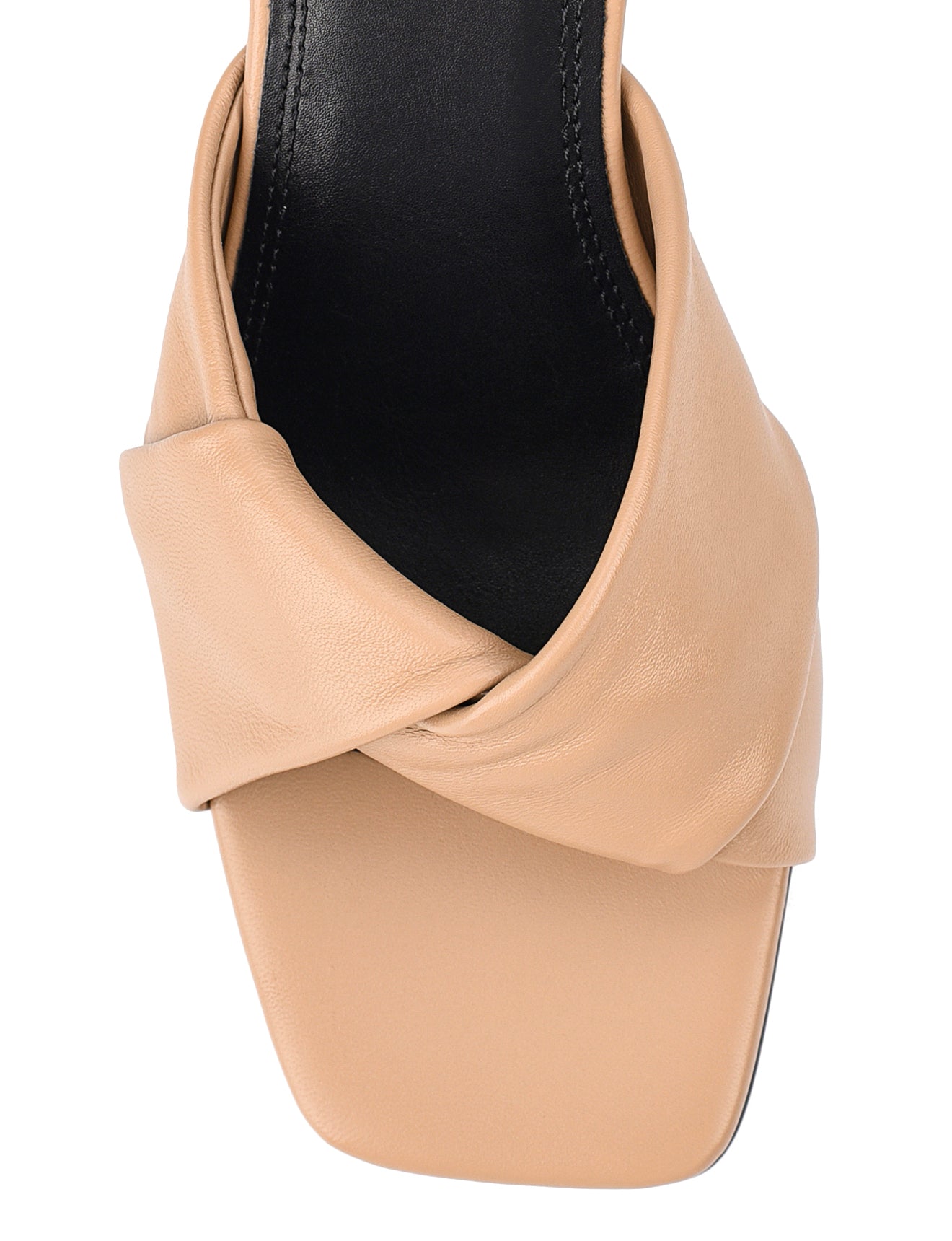 Story Block Heel Mules - Almond Tan Leather