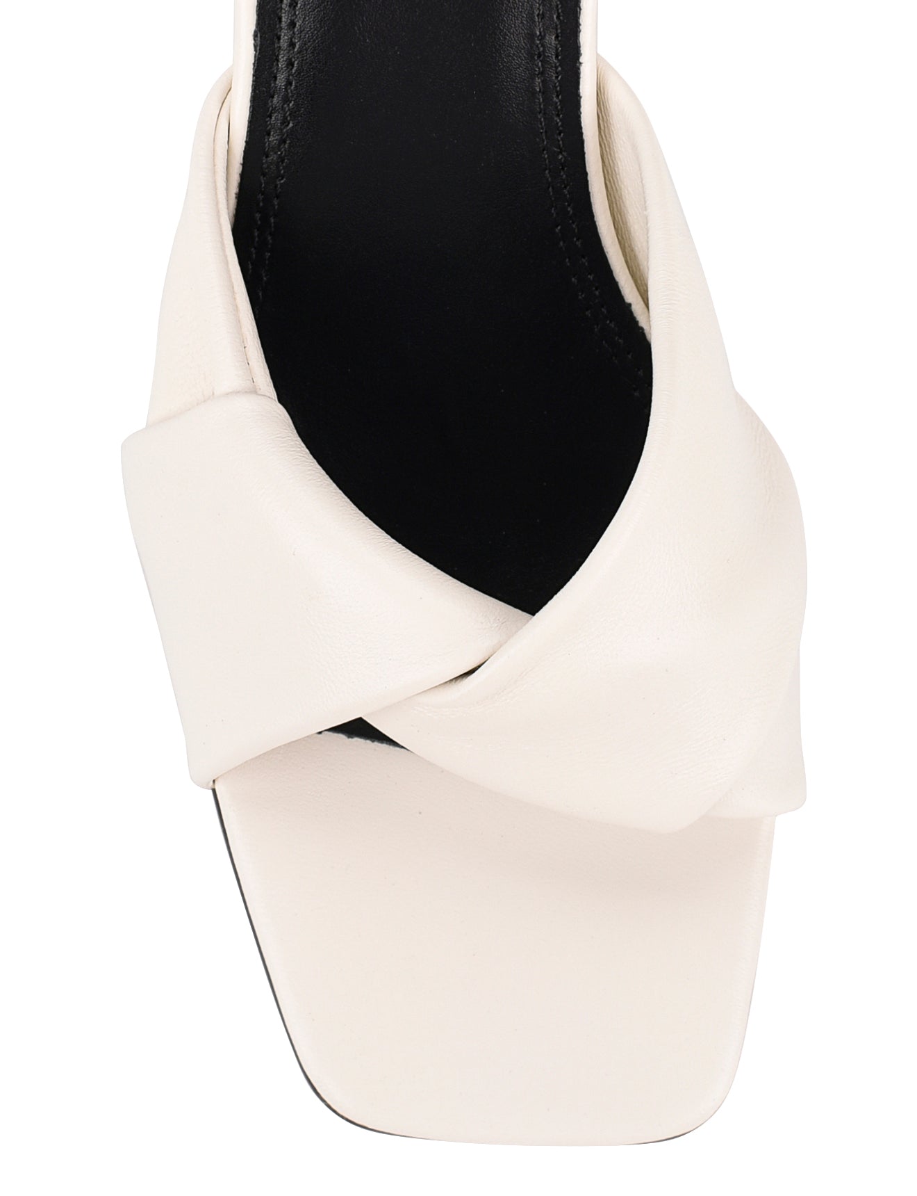 Story Block Heel Mules - Chalk White Leather