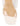 Women's chalk white leather block heel mule with vinylite upper and square toe finsih