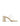 Women's gold leather block heel mule, with vinylite upper and square toe