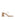 Women's block heel mule in nude leather with vinylite upper and square toe