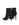 Women's black suede leather ankle boot with stiletto heel and pointed toe