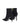 Women's black suede leather ankle boot with stiletto heel and pointed toe