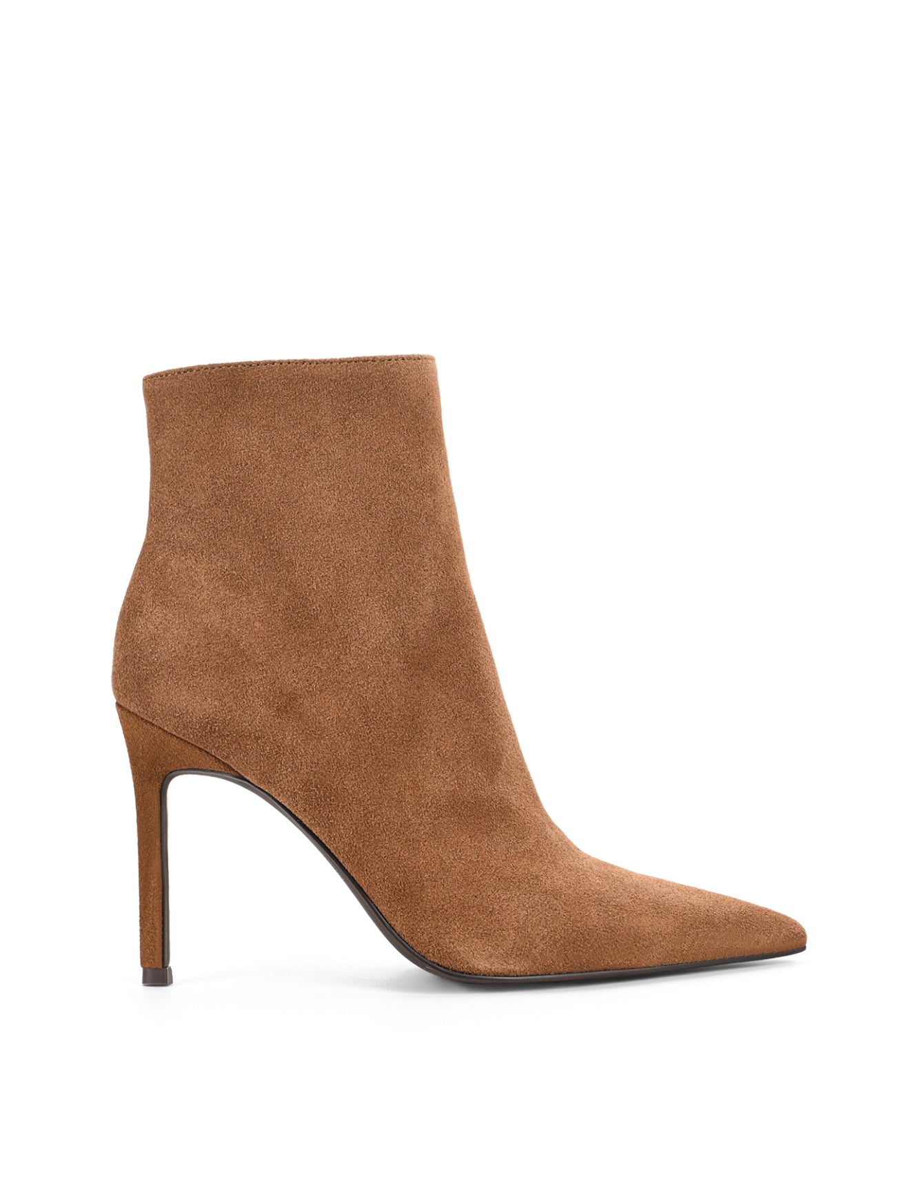Townes Stiletto Ankle Boots - Tobacco Brown Suede â Siren Shoes
