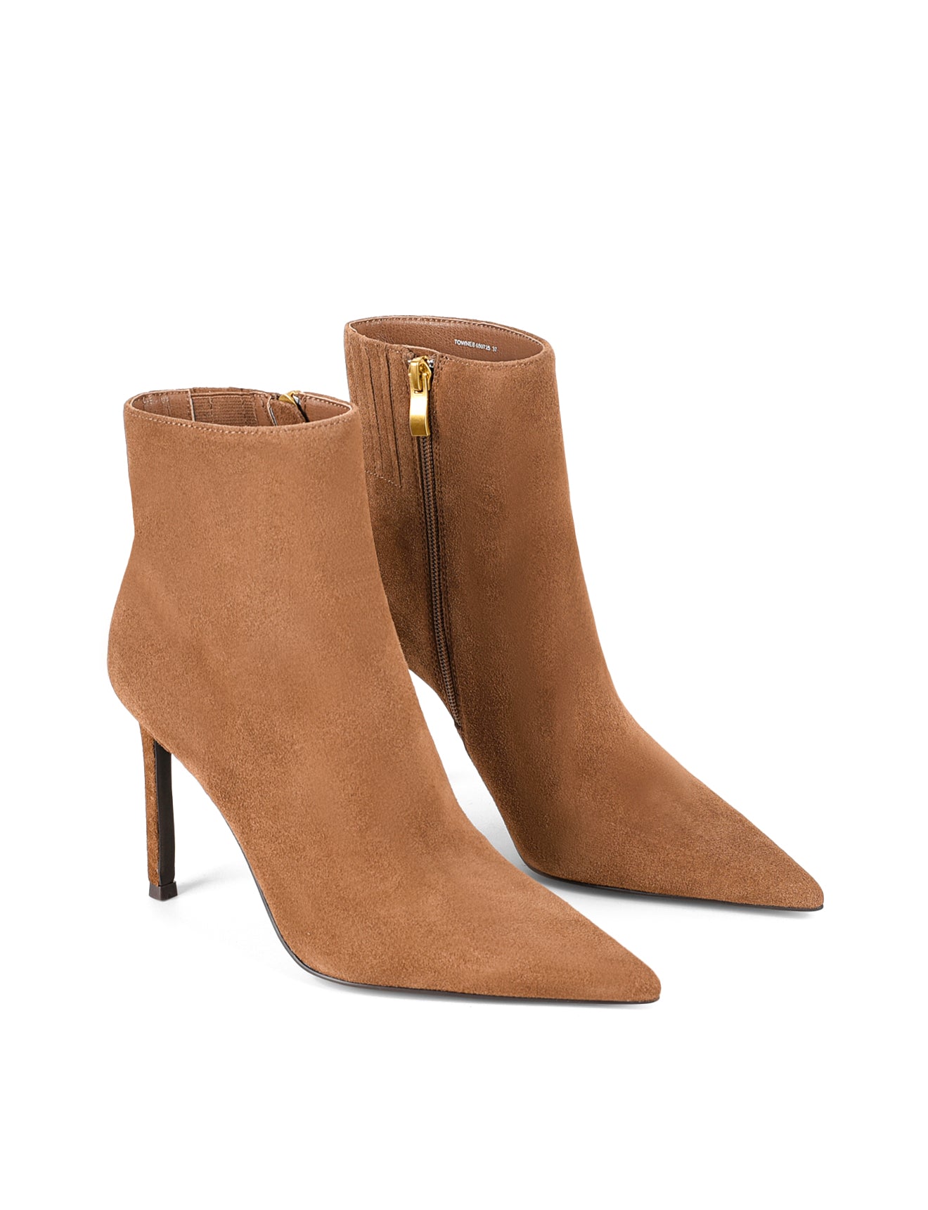 Townes Stiletto Ankle Boots - Tobacco Brown Suede