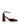 Women's red wine patent leather block heel shoes with ankle strap and square toe