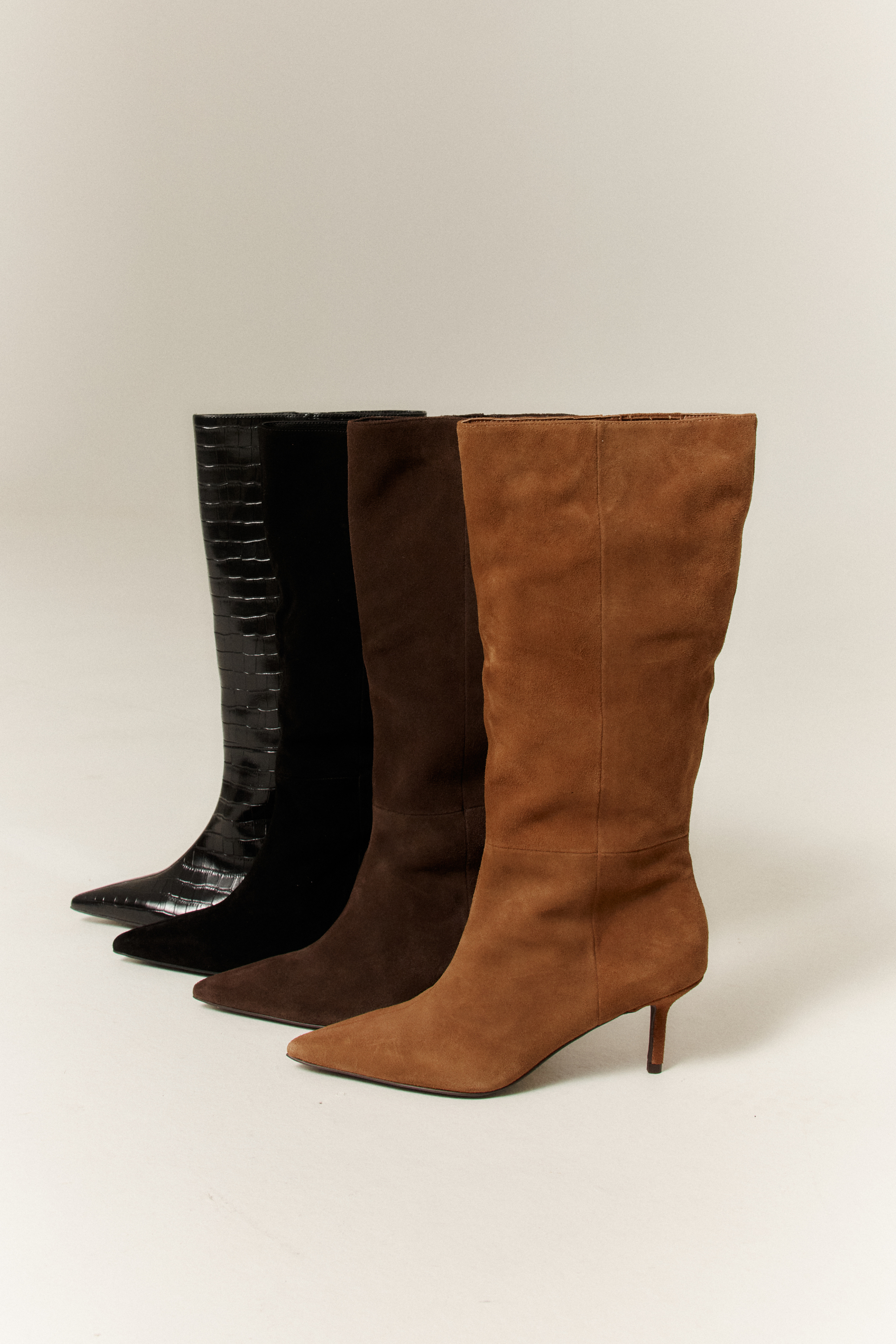 Yonita Long Boots - Tobacco Brown Suede