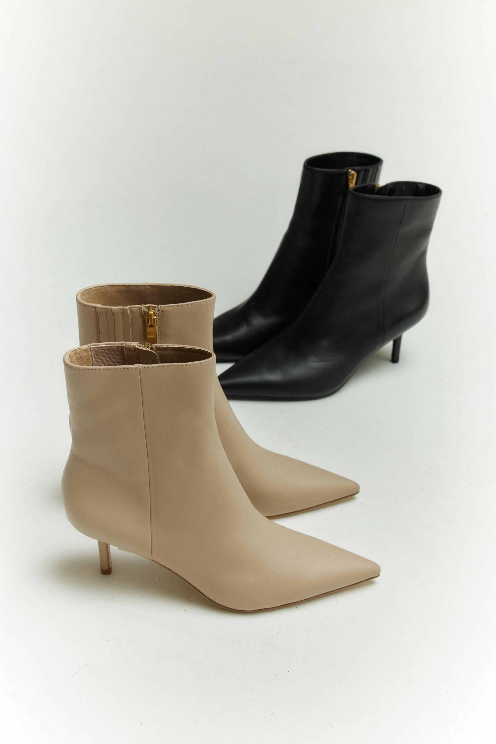 Yosha  Ankle Boots - Black Leather