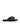 Women's black leather puffy slides