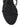 Women's black leather strappy kitten heel mule