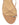 Women's kitten heel strappy sandal with gold metallic toe ring in tan leather