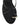 Women's kitten heel strappy sandal with gold metallic toe ring in black leather