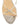 Women's kitten heel strappy sandal with gold metallic toe ring in gold metallic leather